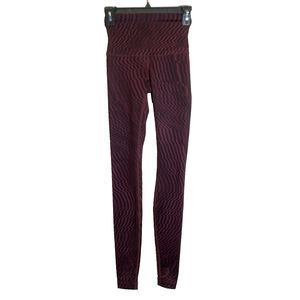 Lululemon Wunder Under High Rise Shifted Horizons Red Grape Women Size 2 Legging